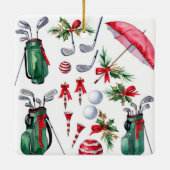 CAT Golf Kerst thema Keramisch Ornament (Achterkant)