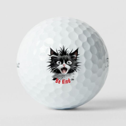 Cat golfballen - Wees vriendelijk hilarisch ontwer (Voorkant)