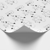 Cat Golfer Fun Schattige Monogram Cadeaupapier (Hoek)