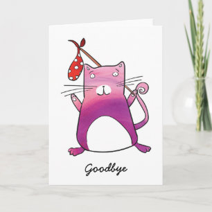 Cat Goodbye Kaart