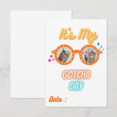 Cat Gotcha Dag Adoptiedag voor huisdieren Kitten V Kaart (Voorkant / Achterkant)