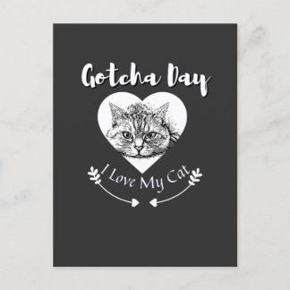 Cat Gotcha Day - Fijne adoptiedag Aankondigingskaart