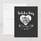 Cat Gotcha Day - Fijne adoptiedag Aankondigingskaart (Voorkant / Achterkant)