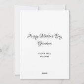 Cat Grandma Personalized Pet Photo Moederdag Feestdagenkaart (Achterkant)