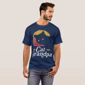 Cat Grandpa  80 Style Cat Retro T-shirt (Voorkant volledig)