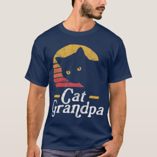 Cat Grandpa 80 Style Cat Retro T-shirt