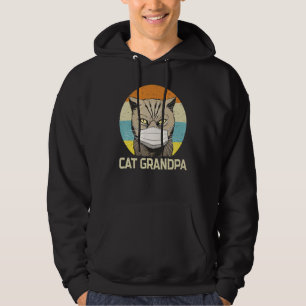 Cat Grandpa in Face Mask Fathers Day Quarantine Hoodie