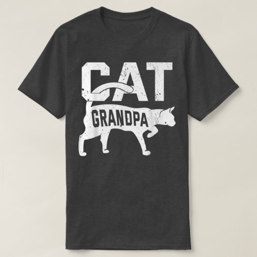Cat Grandpa Kitten Pet Owner Meow Vaderdag T-shirt (Design voorkant)