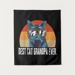Cat Grandpa stijl Cat Retro Cft Wandkleed