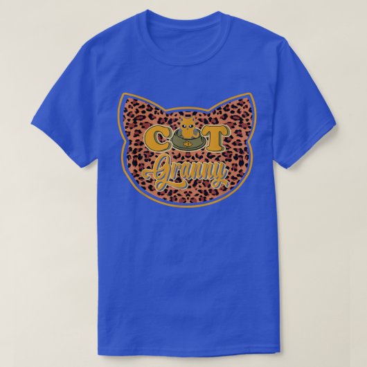 Cat Granny Cute Leopard Cat Funny Cat Eigenaar T-shirt (Design voorkant)