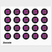 Cat Graphic Ronde Sticker (Vel)