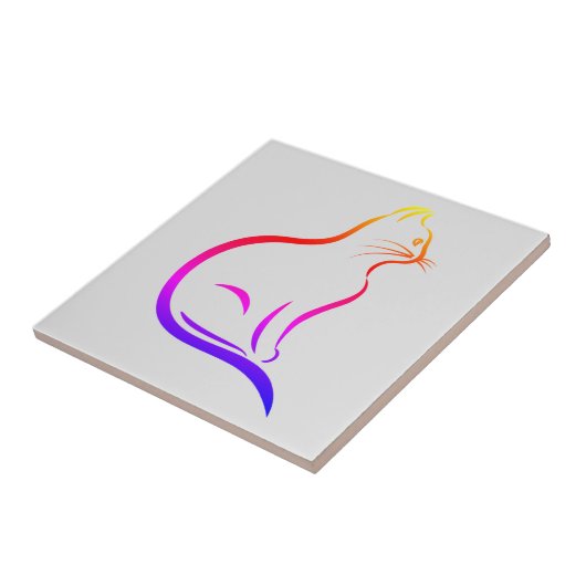 Cat Graphic Tegeltje (Zijkant)