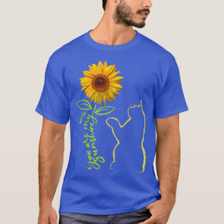 Cat Graphic Tshirts, Cat Sunflower Shirt T, Cat Su