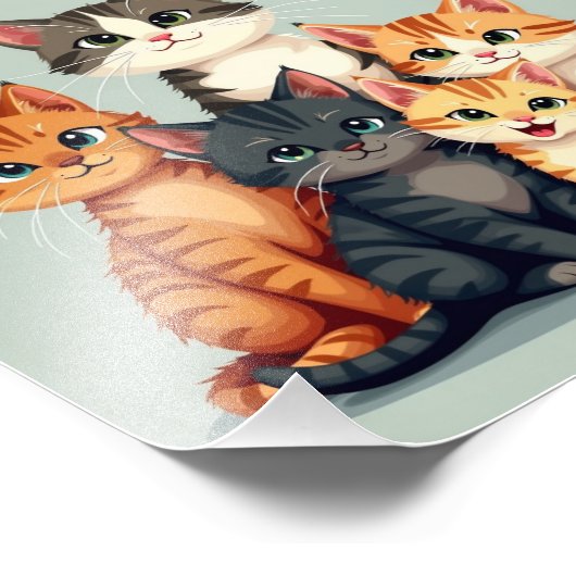 Cat grappig foto afdruk (Hoek)