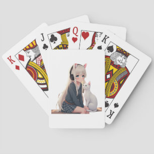 Cat grappig pokerkaarten