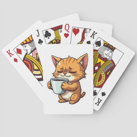Cat grappig pokerkaarten (Achterkant)