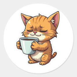 Cat grappig ronde sticker