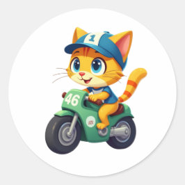 Cat grappig ronde sticker
