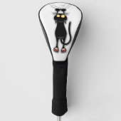 Cat grappige tekenspatiëring golfheadcover (Voorkant)