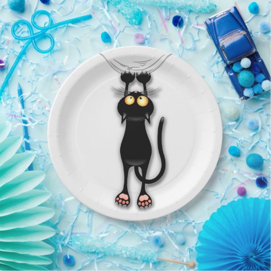 Cat grappige tekenspatiëring papieren bordje (Feest)