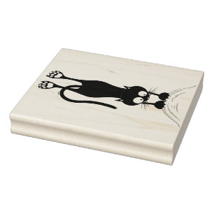 Cat grappige tekenspatiëring rubberstempel