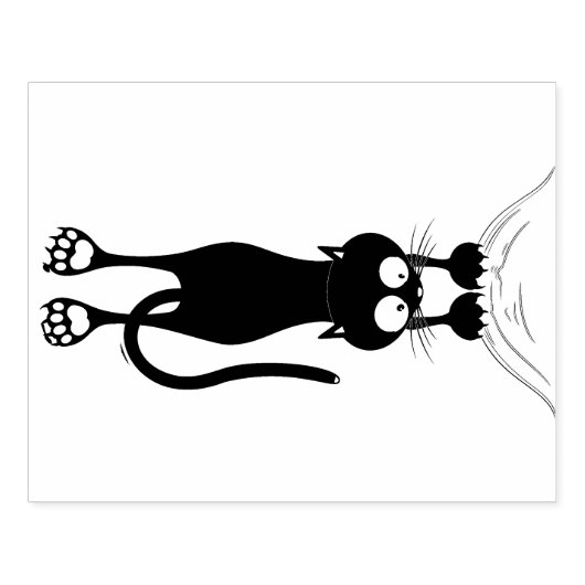 Cat grappige tekenspatiëring rubberstempel (Afrduk)