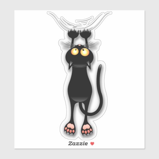 Cat grappige tekenspatiëring sticker (Vel)