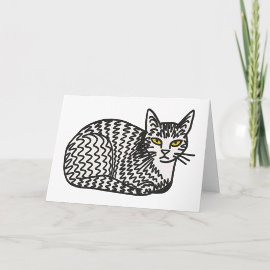 Cat Greeting card Bedankkaart (Voorkant)