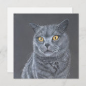 Cat Greeting card.  Feestdagenkaart (Voorkant / Achterkant)