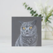 Cat Greeting card.  Feestdagenkaart (Staand voorkant)