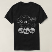 Cat Grim Reaper en Skulls Cat heeft je sol Hallo T-shirt (Design voorkant)