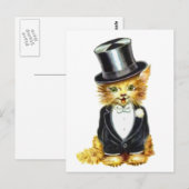 Cat Groom Briefkaart (Voorkant / Achterkant)