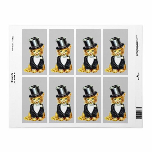 Cat Groom Etiket (Full Sheet)