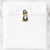 Cat Groom Ronde Sticker (Tas)