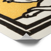 Cat Grooming by Julie de Graag Art Nouveau Poster (Hoek)