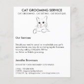 Cat groomoming Service modern Flyer (Achterkant)