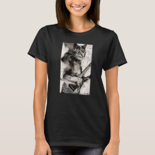 Cat Guitar Pet Musician Cat Friend Cat Love Natura T-shirt