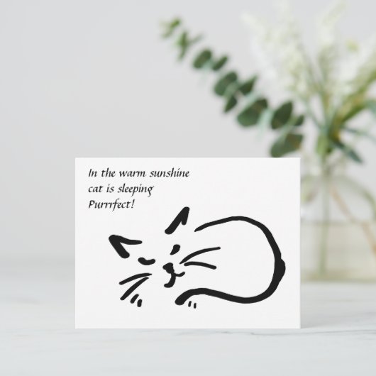 Cat haiku briefkaart (Staand voorkant)