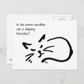Cat haiku briefkaart (Voorkant / Achterkant)