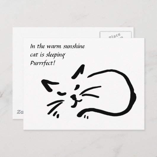 Cat haiku briefkaart (Voorkant / Achterkant)