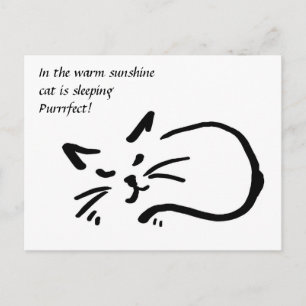 Cat haiku briefkaart