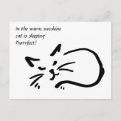 Cat haiku briefkaart (Voorkant)