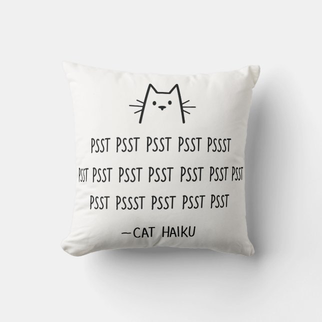 Cat Haiku Pillow Kussen (Voorkant)