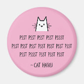 Cat Haiku ronde magneet (Voorkant)