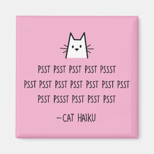 Cat Haiku vierkante magneet