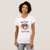 Cat Hair Don’t Care Funny Cat Mom Shirt (Voorkant volledig)