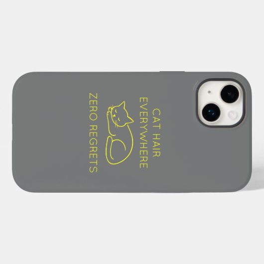 Cat hair everywhere zero regrets Case-Mate iPhone case (Achterkant (horizontaal))