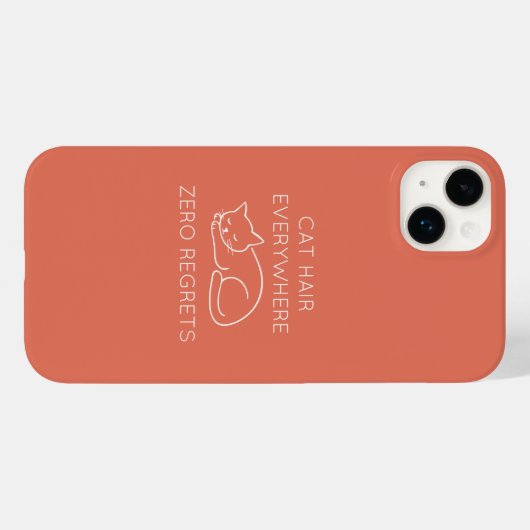 Cat hair everywhere zero regrets Case-Mate iPhone case (Achterkant (horizontaal))