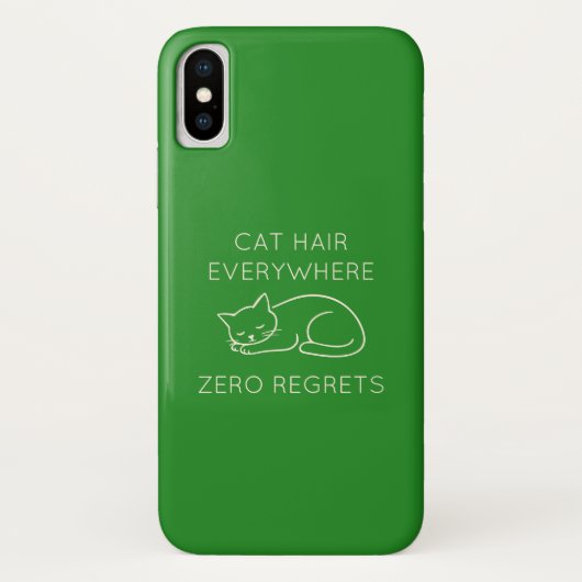 Cat hair everywhere zero regrets Case-Mate iPhone case (Achterkant)