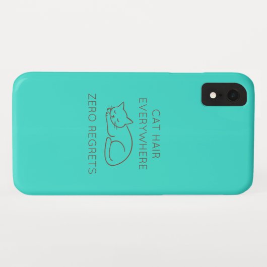 Cat hair everywhere zero regrets Case-Mate iPhone case (Achterkant (horizontaal))